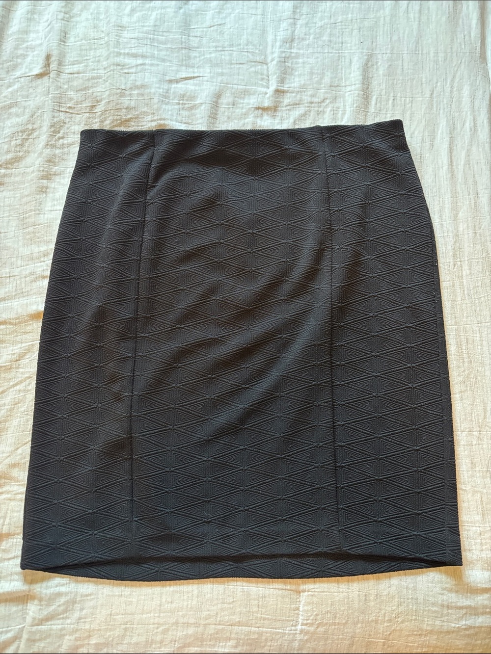 Roz & Ali Women’s Textured Black Pencil Skirt Size Large